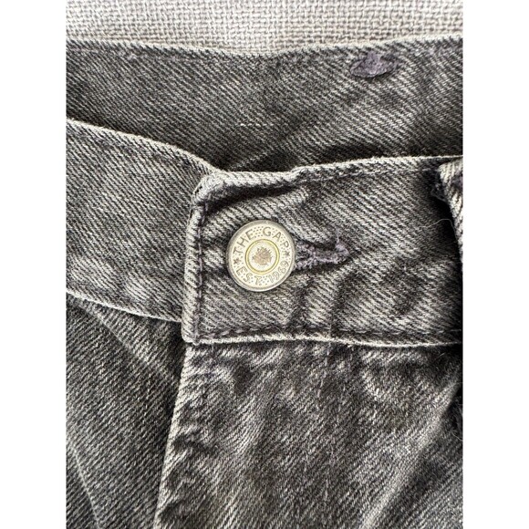 GAP Men's Baggy Cargo Jeans 29x30 Black Washed Faded Denim Double Pockets - Picture 7 of 9